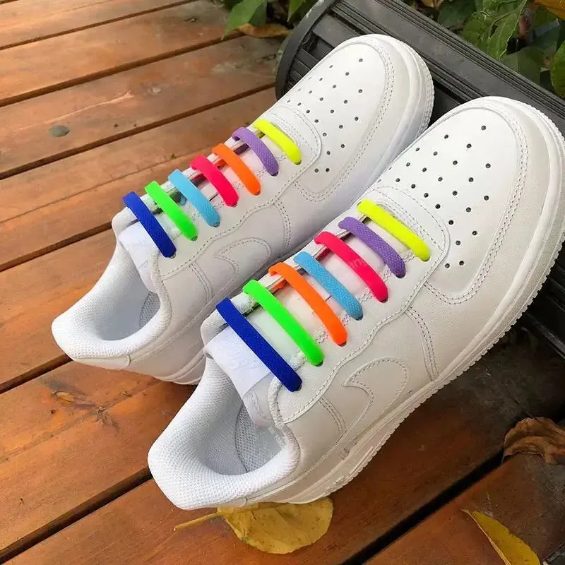 16pcs Silicone no Tie Elastic Sneakers Shoe Laces for Kids & Adults Shoes