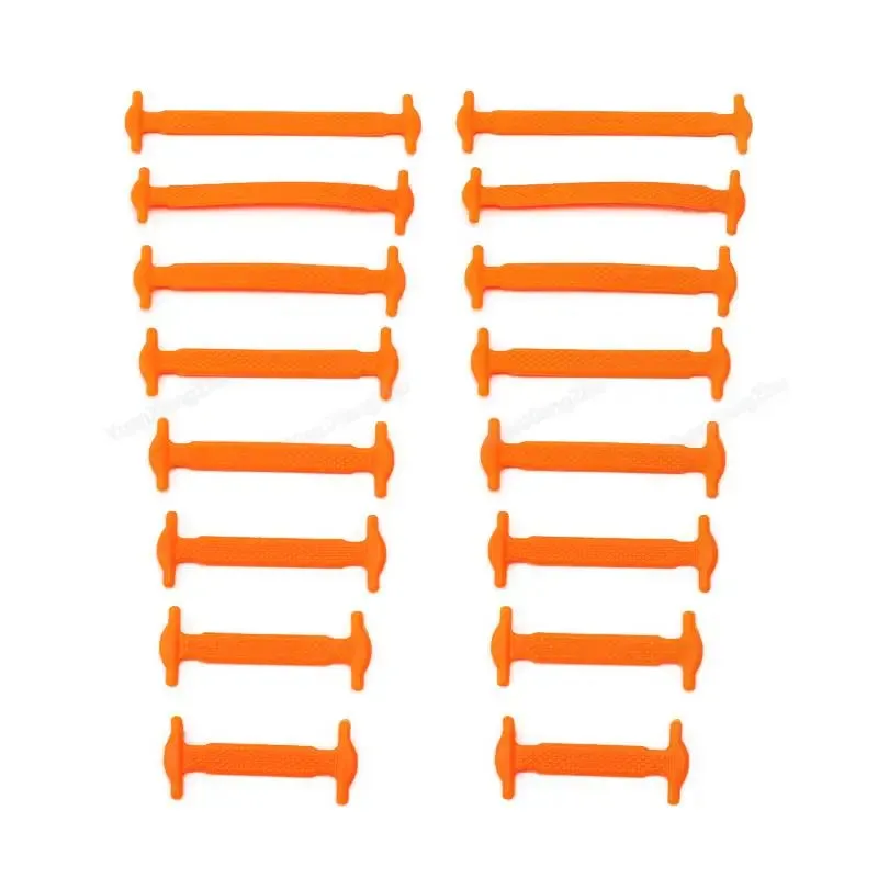 16pcs Silicone no Tie Elastic Sneakers Shoe Laces for Kids & Adults Shoes