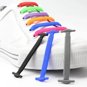 16pcs Silicone no Tie Elastic Sneakers Shoe Laces for Kids & Adults Shoes