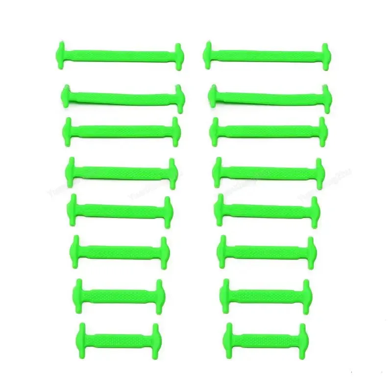 16pcs Silicone no Tie Elastic Sneakers Shoe Laces for Kids & Adults Shoes