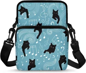 2 Layer Crossbody Bag Travel Shoulder Sling Bags Purse Wallet Holder for Women Men Girls