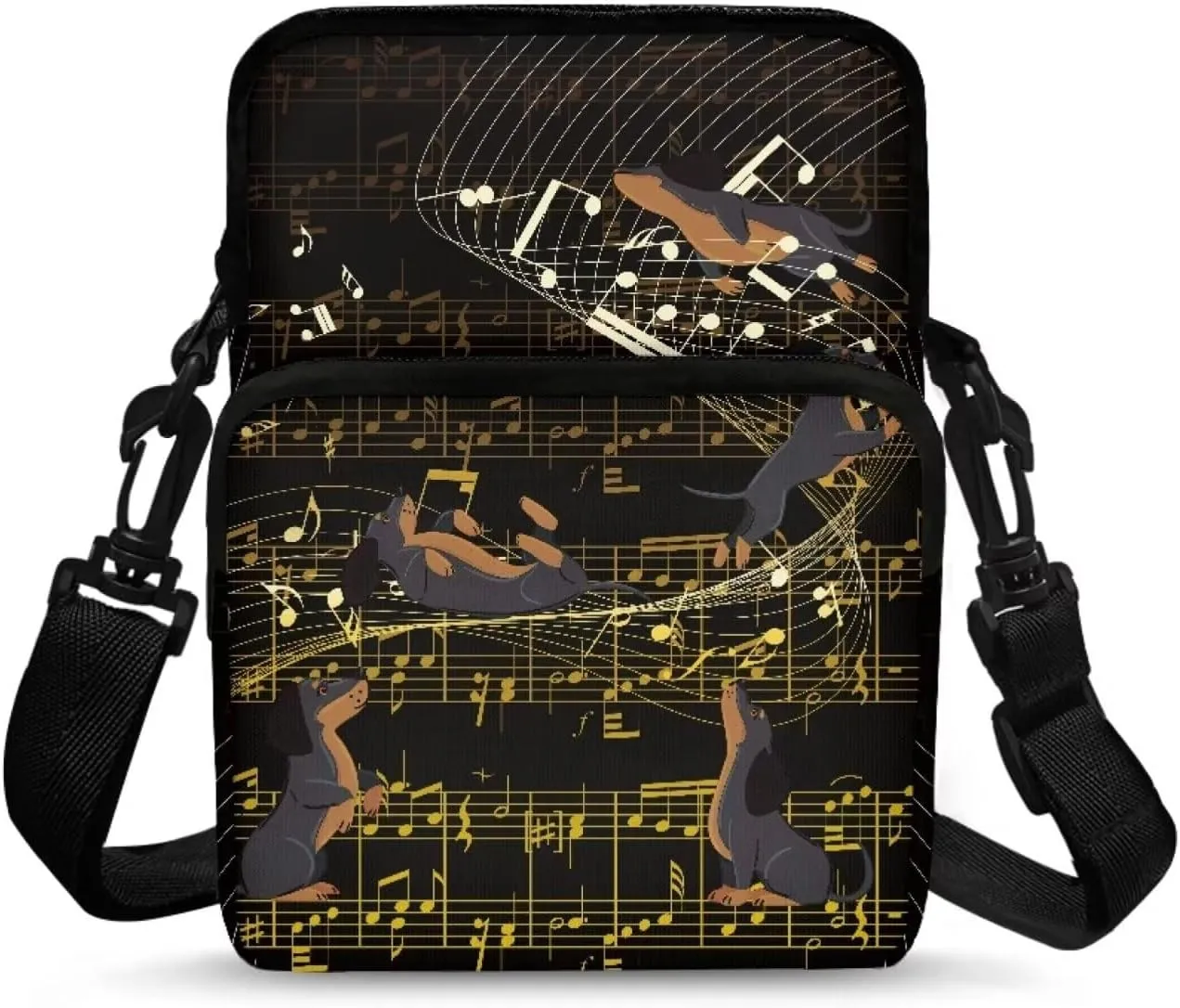 2 Layer Crossbody Bag Travel Shoulder Sling Bags Purse Wallet Holder for Women Men Girls