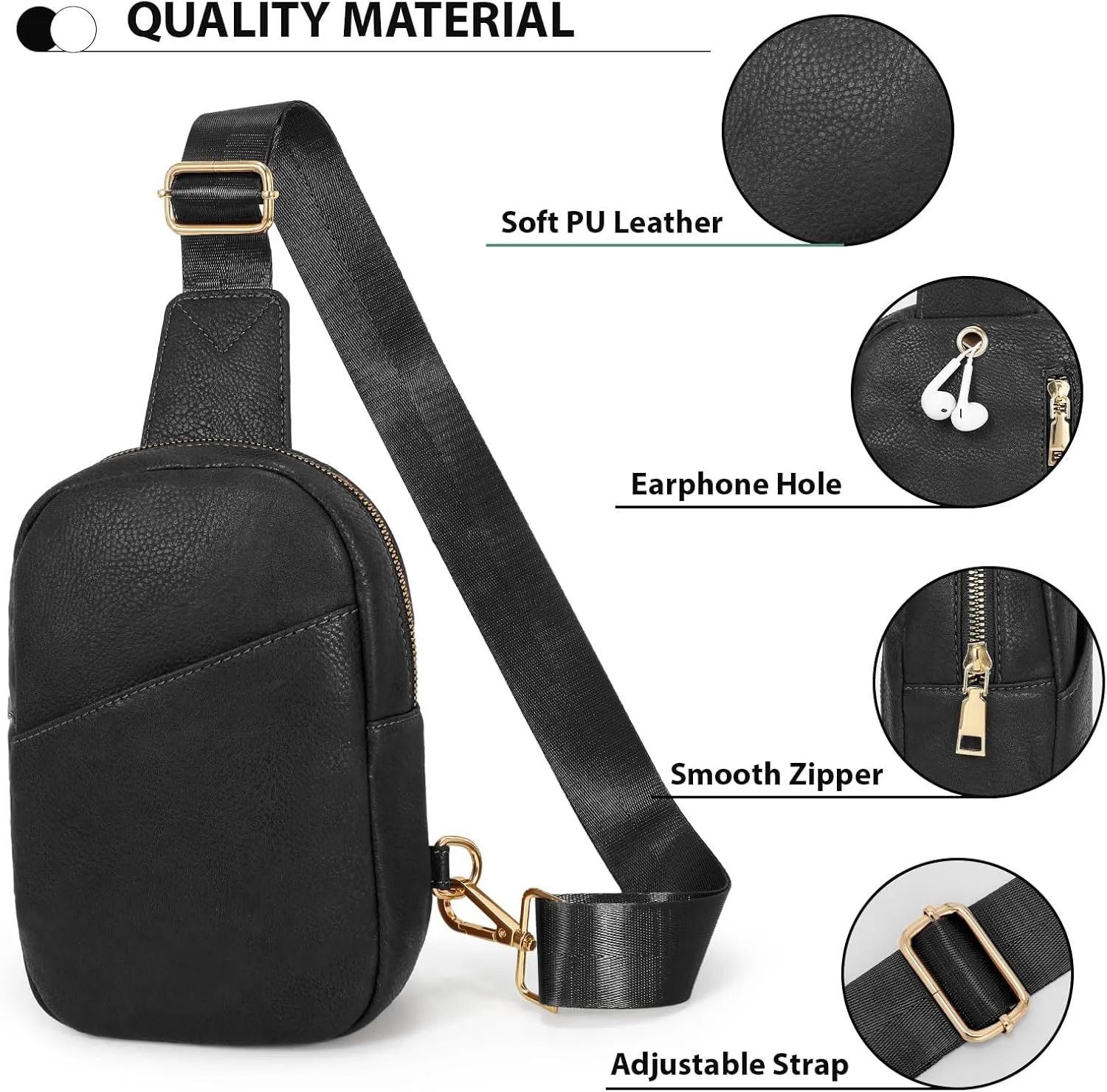 2025 Sling Bag for Women, Crossbody Sling Bag with Adjustable Strap for Traveling Walking