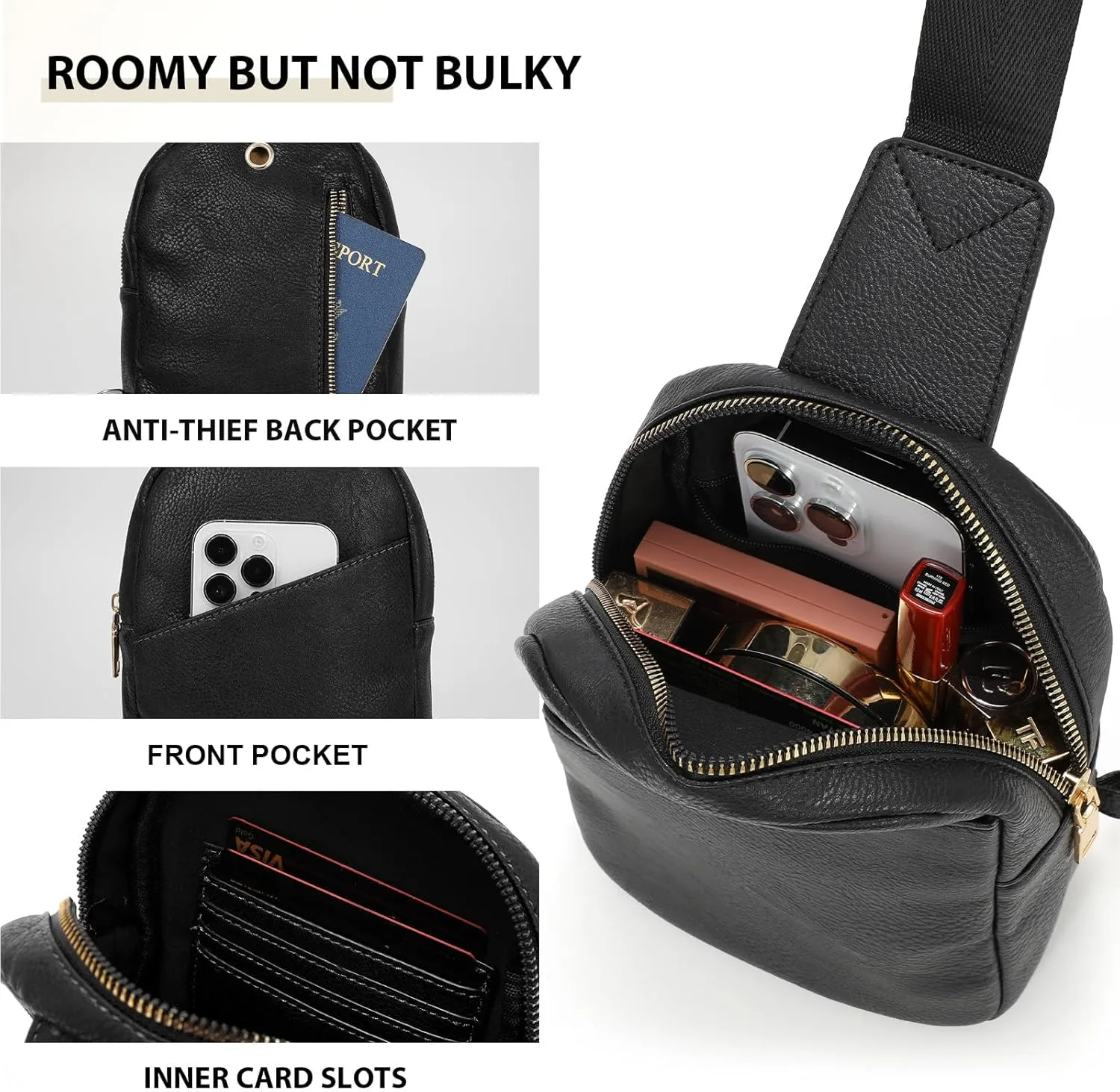 2025 Sling Bag for Women, Crossbody Sling Bag with Adjustable Strap for Traveling Walking