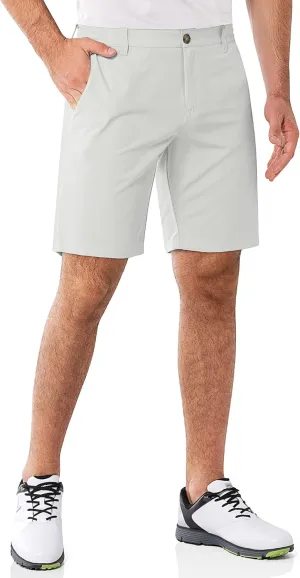 33,000ft Men's Golf Shorts 9" Dry Fit Stretch Golf Short UPF 50  Lightweight Flat Front Golf Shorts with Pockets