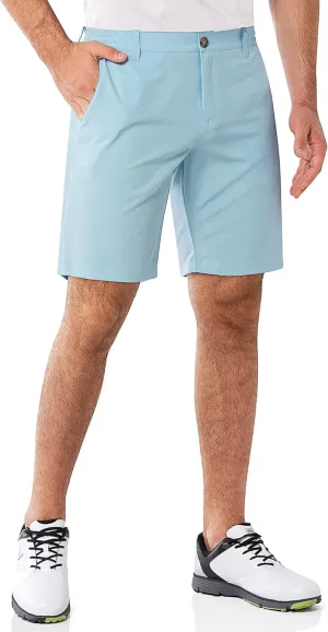 33,000ft Men's Golf Shorts 9" Dry Fit Stretch Golf Short UPF 50  Lightweight Flat Front Golf Shorts with Pockets