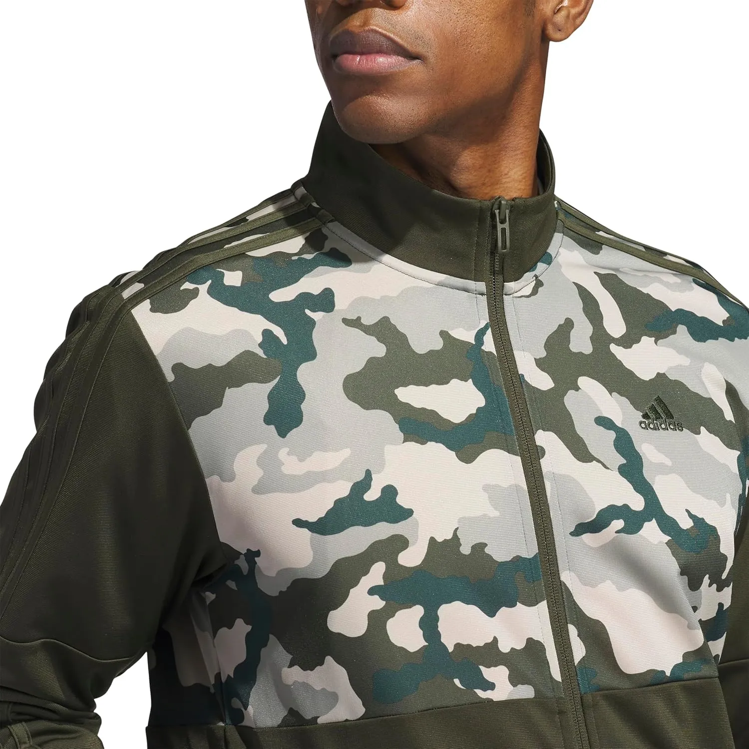 adidas Men's Essentials Camouflage Tricot Track Jacket