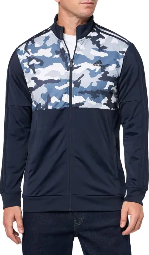 adidas Men's Essentials Camouflage Tricot Track Jacket