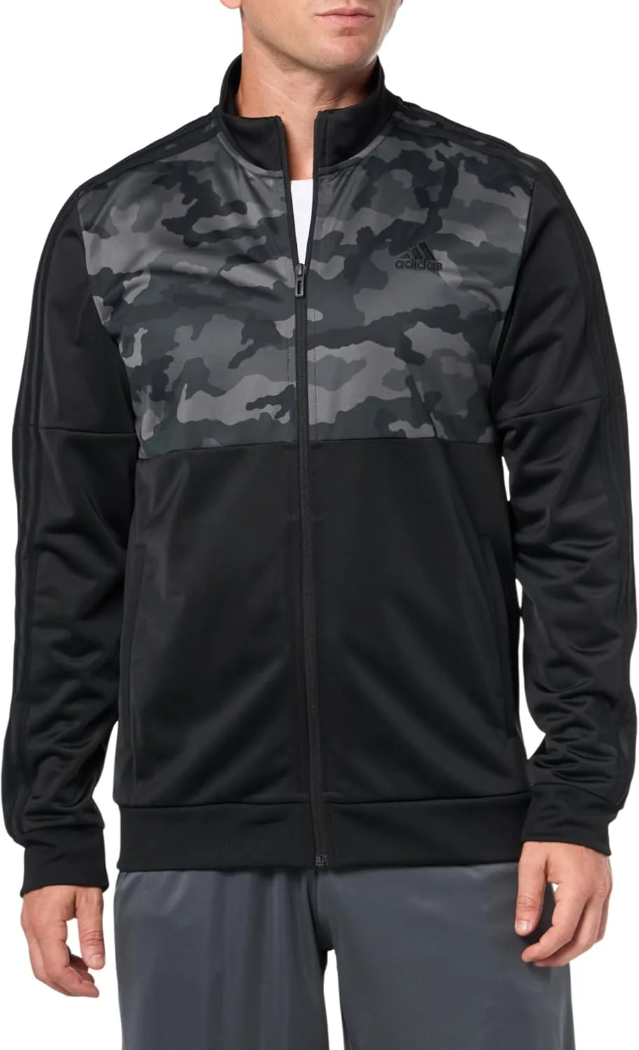 adidas Men's Essentials Camouflage Tricot Track Jacket