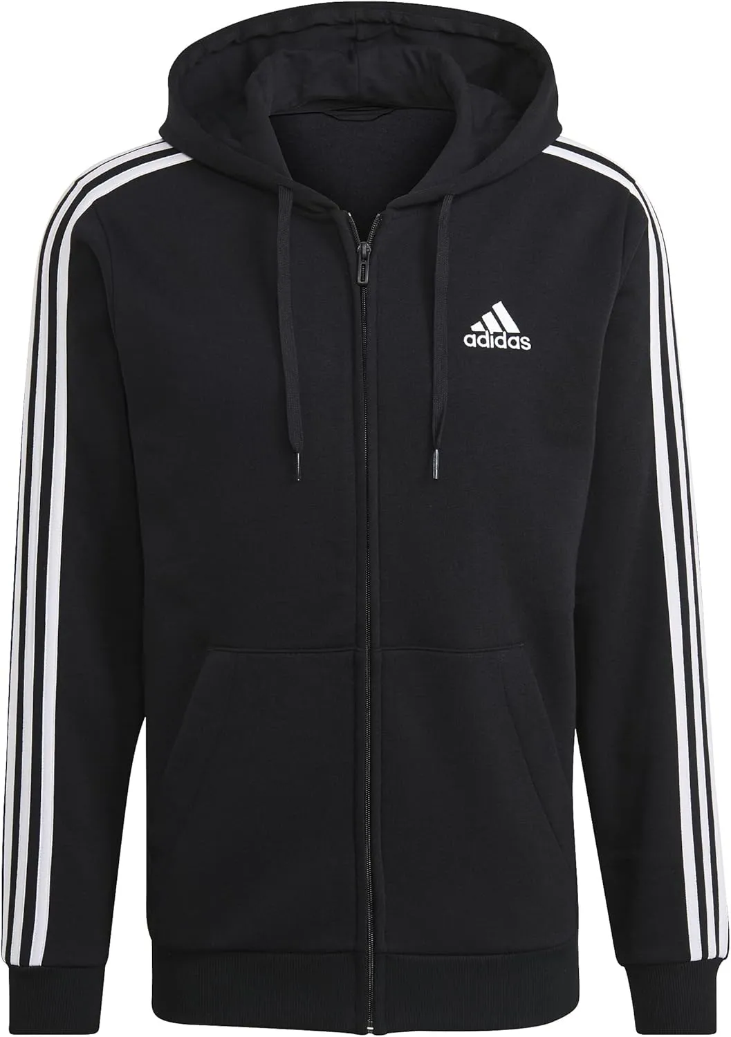 adidas Men's Essentials Fleece 3-Stripes Full-Zip Hoodie