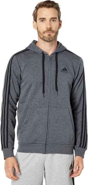 adidas Men's Essentials Fleece 3-Stripes Full-Zip Hoodie