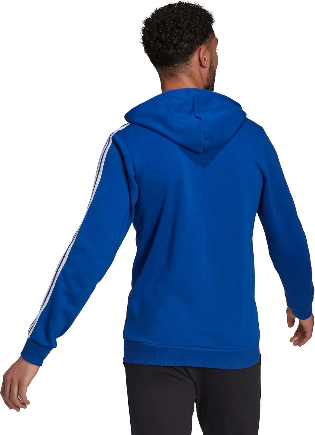 adidas Men's Essentials French Terry 3-Stripes Full-Zip Hoodie