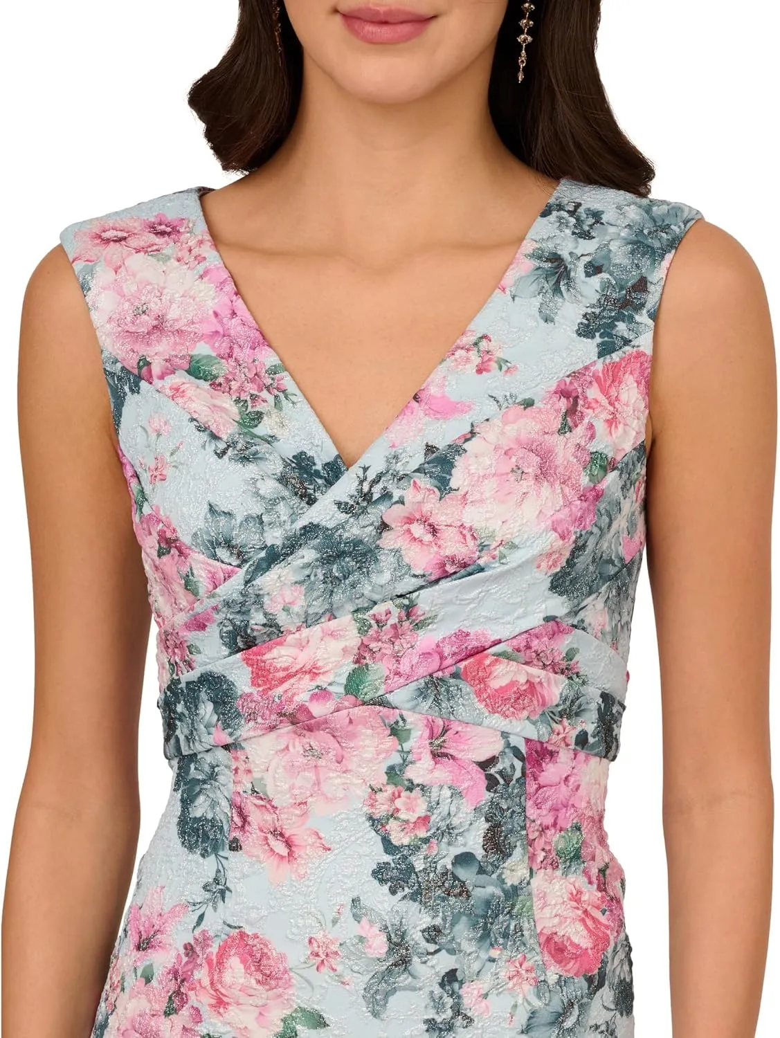 Adrianna Papell Women's Jacquard Long Dress