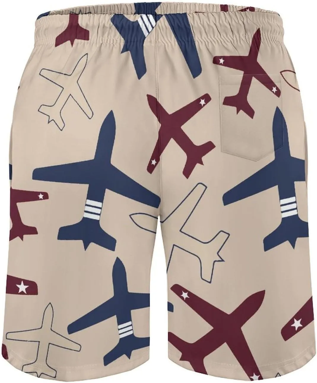 Aircraft Airplane Flying Men's Swim Trunks Quick Dry Bathing Suit Swimming Shorts Beach Swimwear
