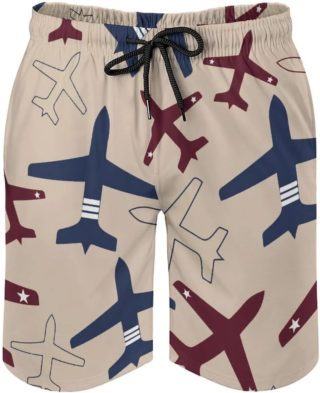 Aircraft Airplane Flying Men's Swim Trunks Quick Dry Bathing Suit Swimming Shorts Beach Swimwear