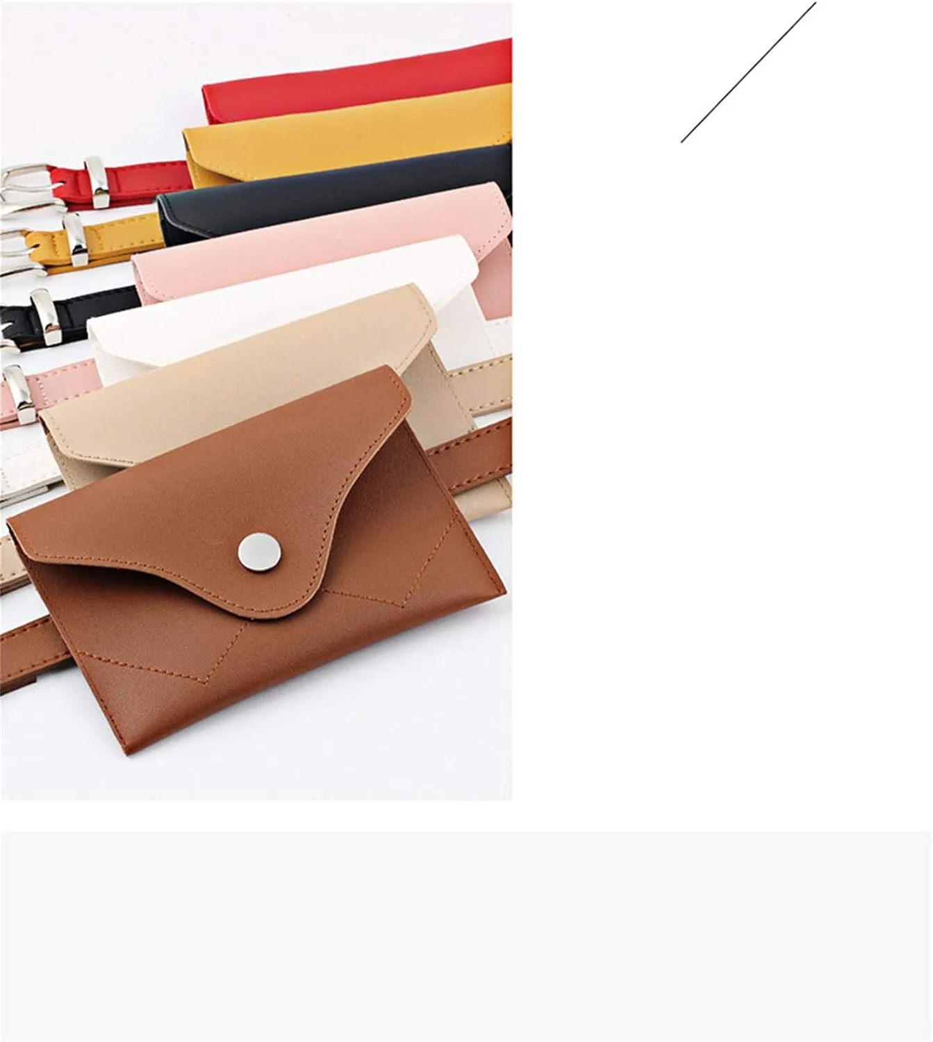 Andongnywell Womens Removable Waist Bag Leather Belt Fanny Pack Waist Pouch Belt Bags Small Pouch with Removable Belt