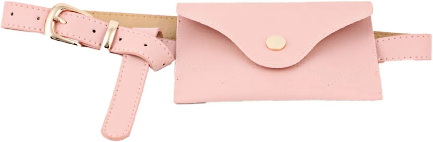 Andongnywell Womens Removable Waist Bag Leather Belt Fanny Pack Waist Pouch Belt Bags Small Pouch with Removable Belt