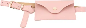 Andongnywell Womens Removable Waist Bag Leather Belt Fanny Pack Waist Pouch Belt Bags Small Pouch with Removable Belt