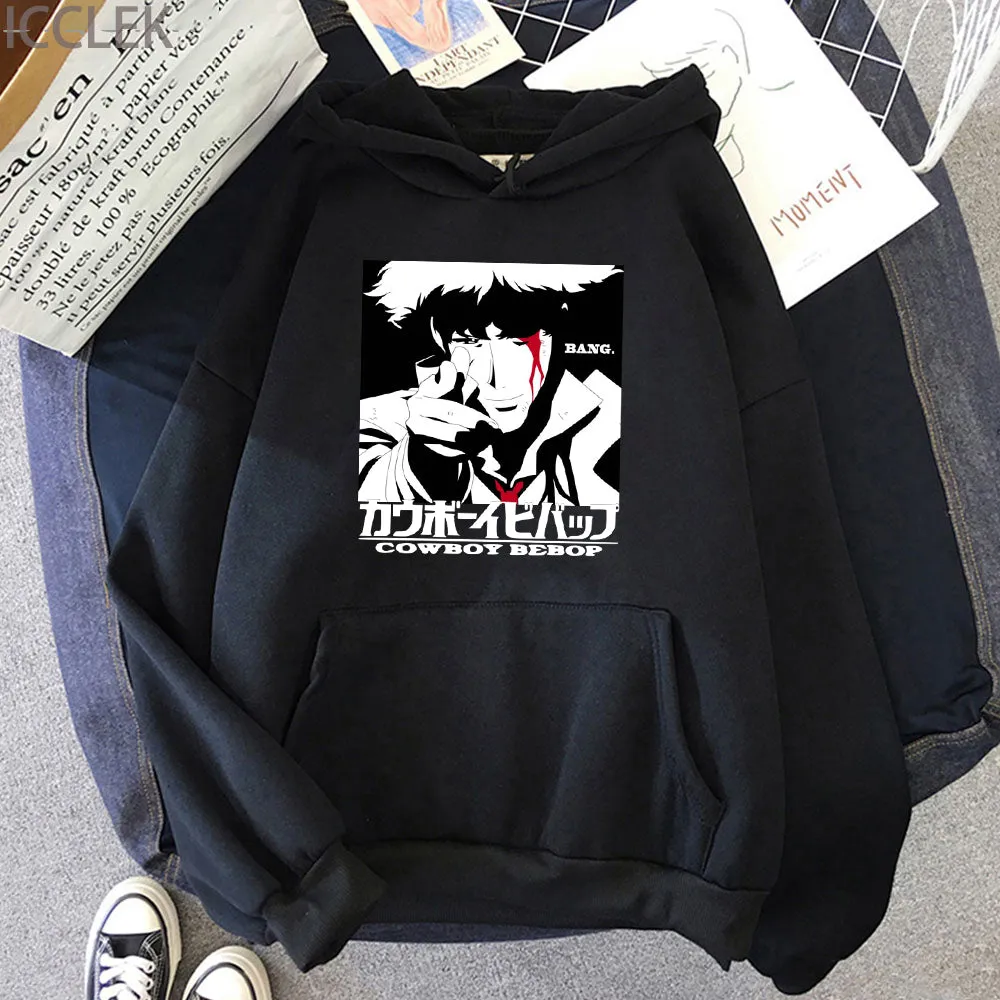 Anime Cowboy Bebop Hoodie Long Sleeve Spike Spiegel Graphic Devil Hoodie Pullover Streetswear Hoodie