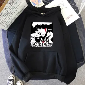 Anime Cowboy Bebop Hoodie Long Sleeve Spike Spiegel Graphic Devil Hoodie Pullover Streetswear Hoodie