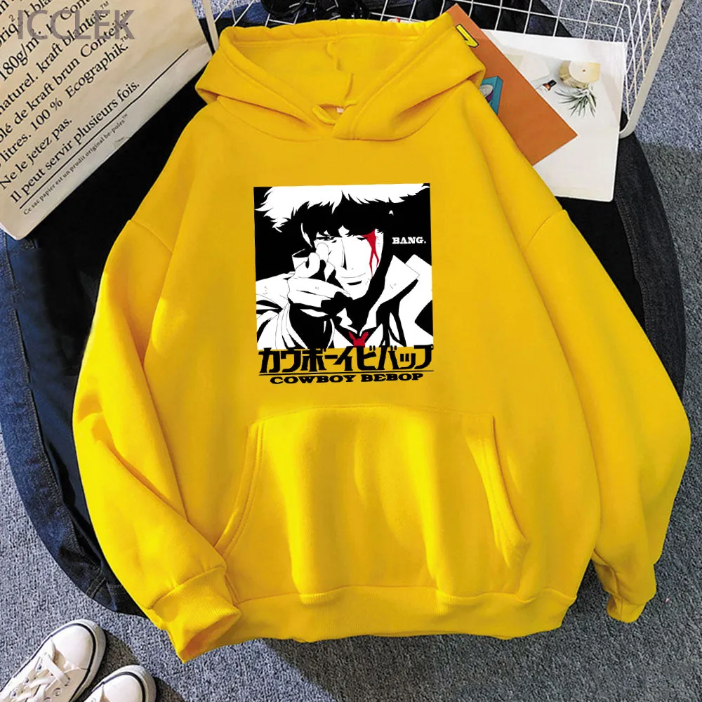 Anime Cowboy Bebop Hoodie Long Sleeve Spike Spiegel Graphic Devil Hoodie Pullover Streetswear Hoodie
