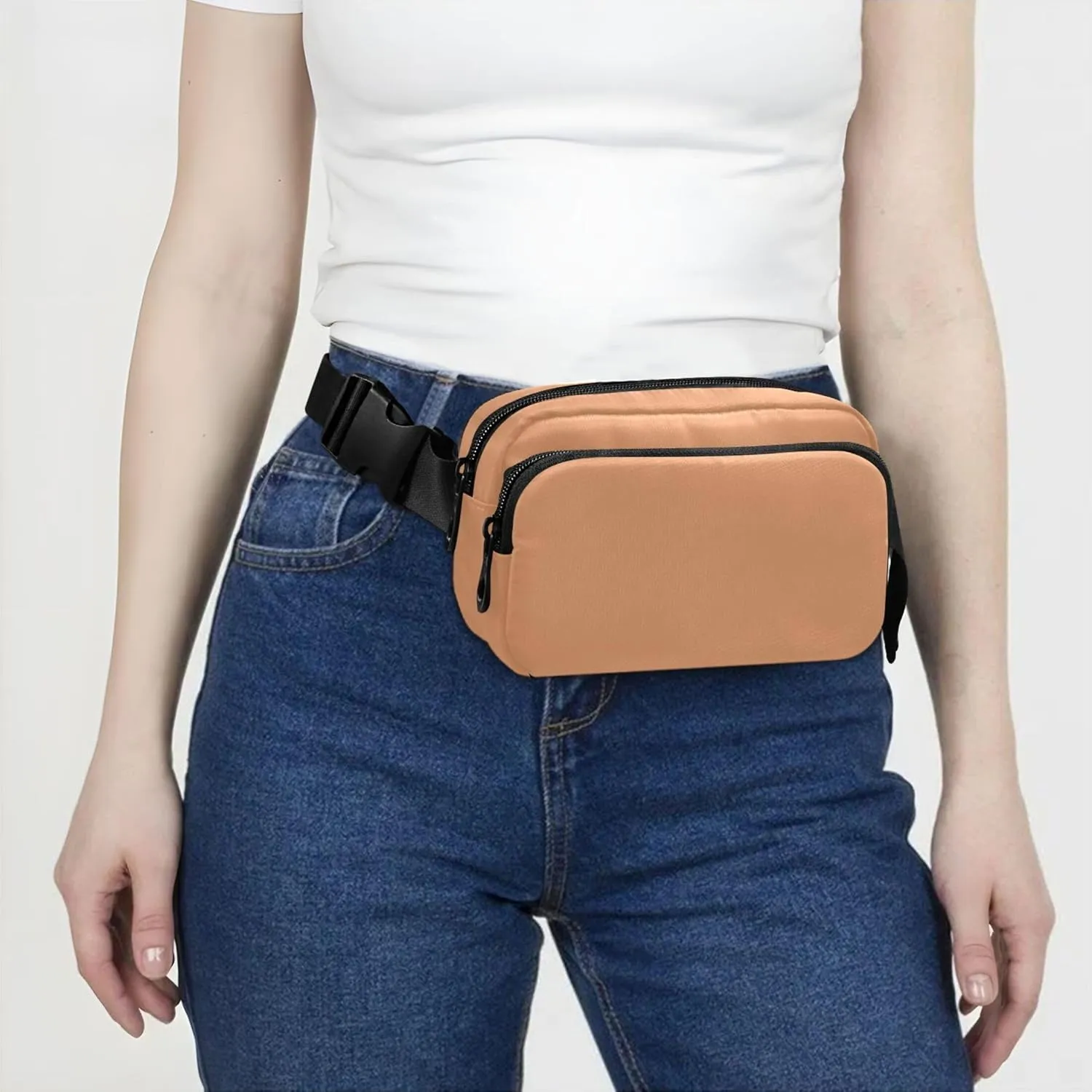 Apricot Women Fanny Packs Waterproof Belt Bag Hip Pouch Cute Waist Bag for Women