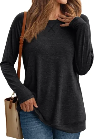 AUTOMET Womens Long Sleeve Shirts Casual Loose Fit Tops Fall Fashion Dressy Basic Trendy Outfits Clothes 2024