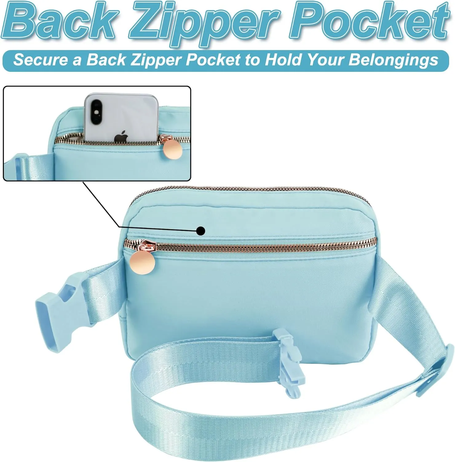 Birthday Gifts for 4 5 6 7 8 9 10 11 12 Year Old Girls,Gifts for Teens Kids Daughter Sister Her,Fanny Pack Belt Bag Crossbody Bags Cute Stuff for Girls Women Teen | Initial White S,Blue Bag