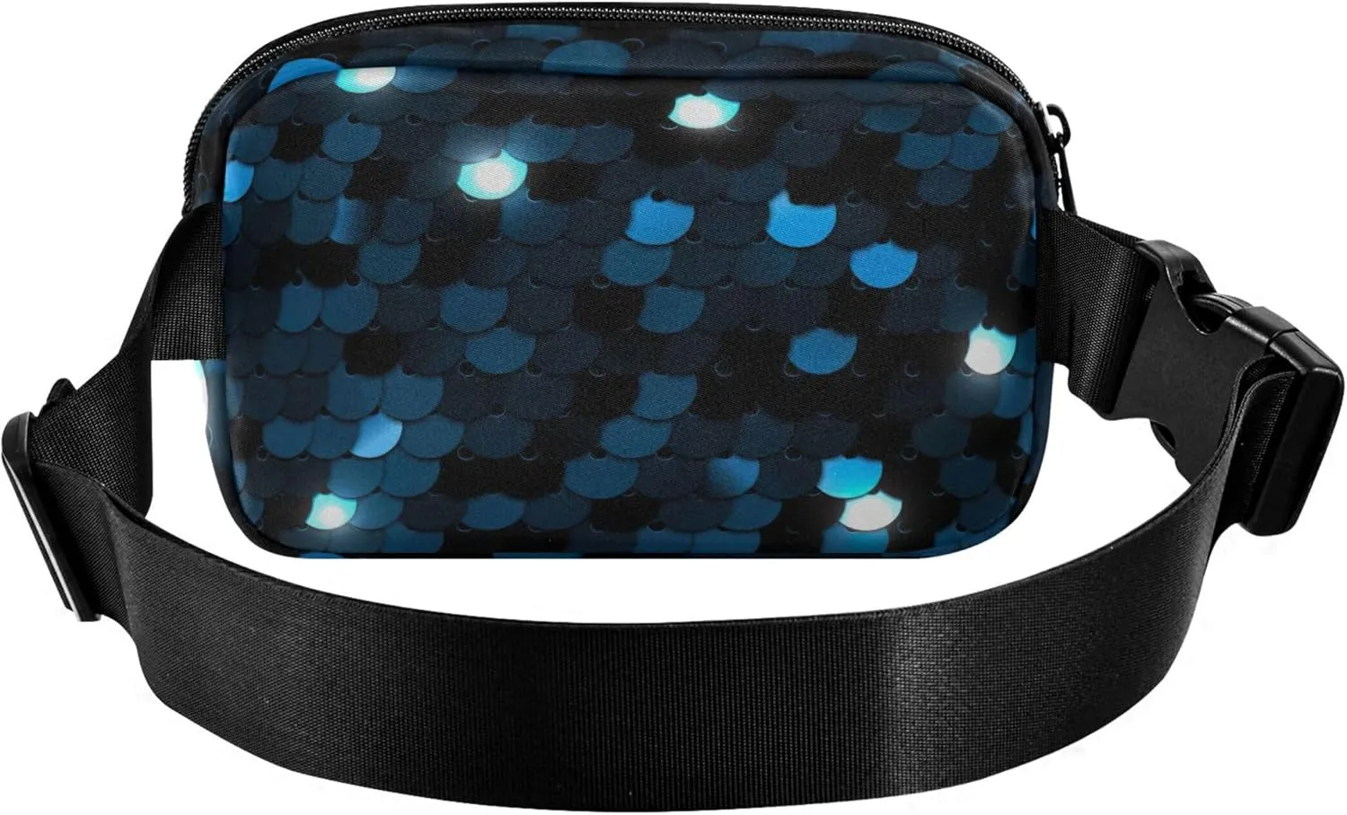 Blue Sequined Texture Eps10 Waterproof Fanny Packs for Women Belt Bags Hip Pack Designer Waist Pouches for Men