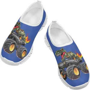 Boys Girls Slip Ons Flat Lightweight Sneakers Walking Casual Loafers Comfortable Art Painted Travel Outdoor Shoes for Big Kids US Size 11-15