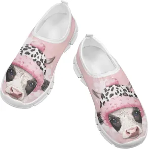 Boys Girls Slip Ons Flat Lightweight Sneakers Walking Casual Loafers Comfortable Art Painted Travel Outdoor Shoes for Big Kids US Size 11-15