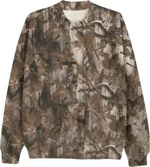 Camo Sweatshirt For Women Maple Leaf Print Hoodies Crew Neck Oversized Long Sleeve Drop Shoulder Pullovers