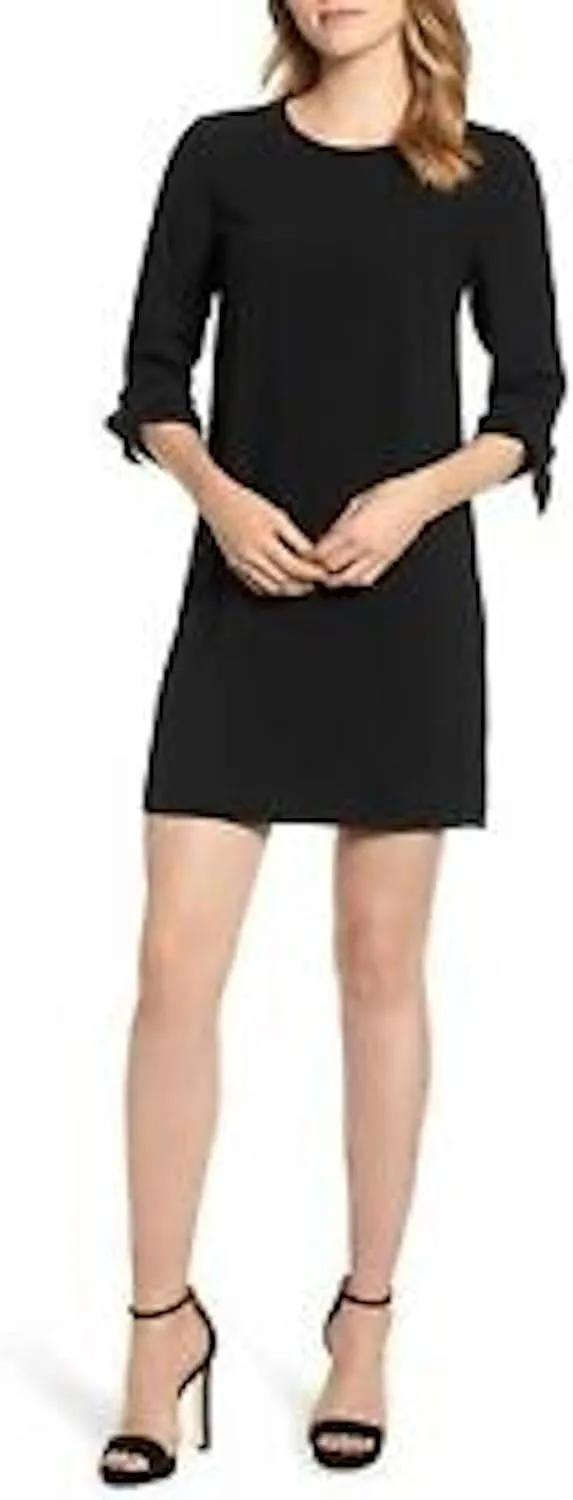 CeCe Women's 3/4 Tie Sleeve V-Neck Dress