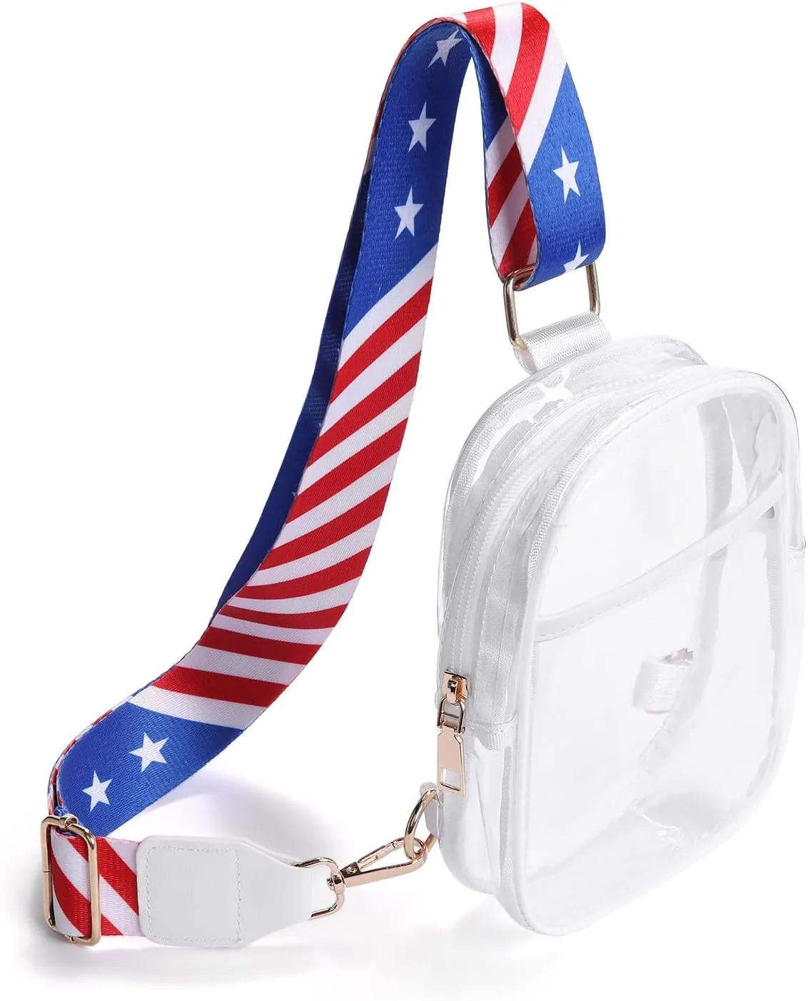 Clear Crossbody Bag for Stadium Events, Stadium Approved Clear Sling Bags for Game Day, Concerts