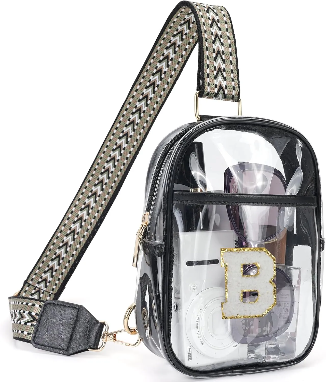 Clear Sling Bags for Stadium Events, Crossbody Bags for Women Stadium Purses Transparent Fanny Pack for Concerts