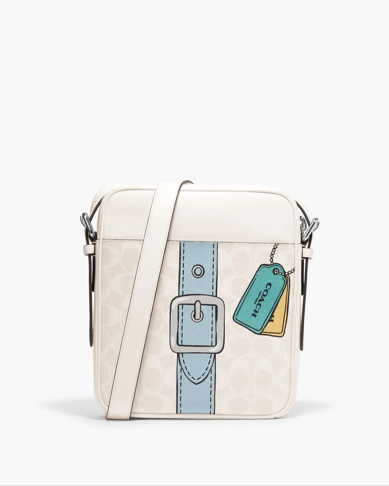 Coach Hudson Crossbody 21 In Signature Canvas With Trompe L'oeil Print