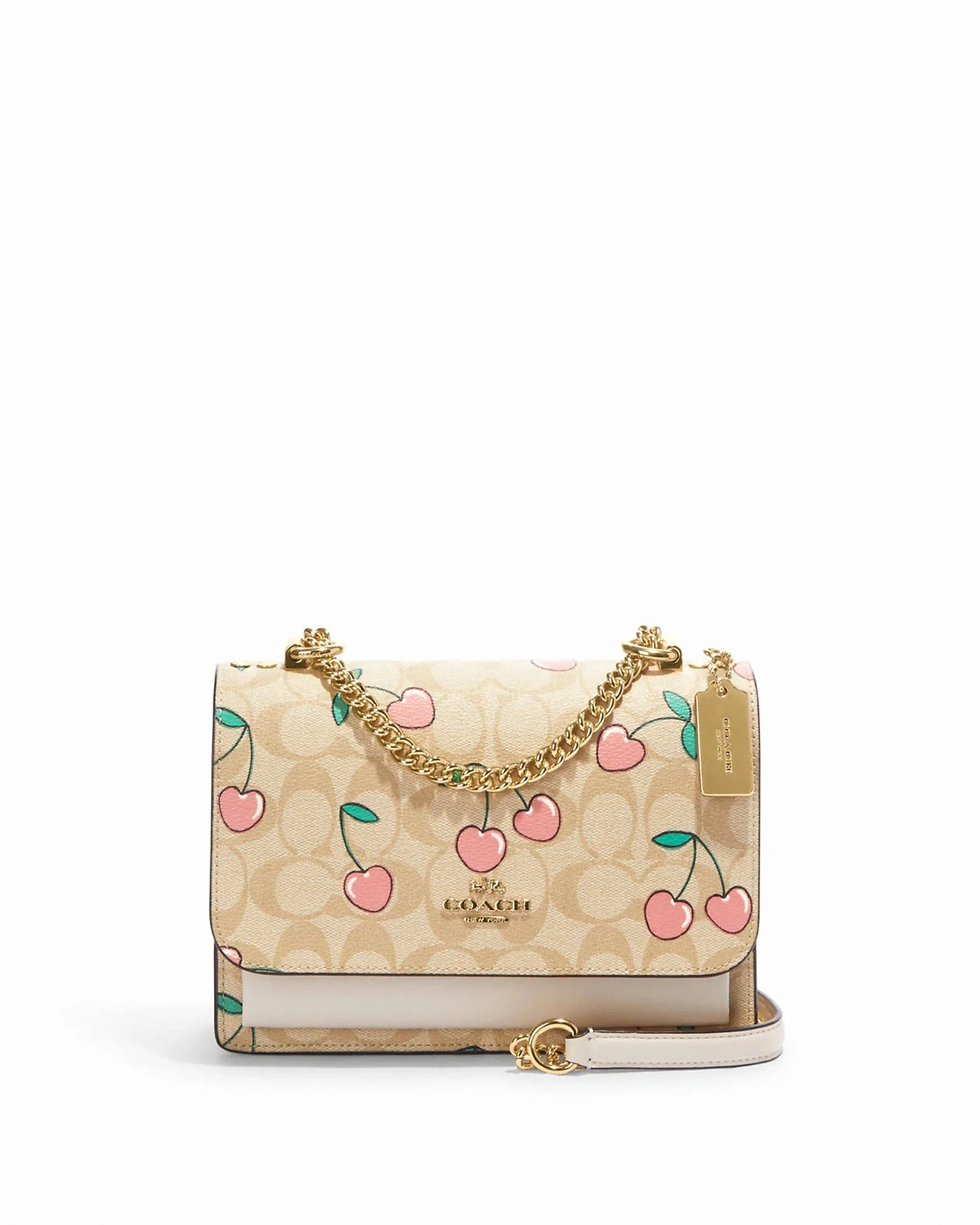 Coach Klare Crossbody In Signature Canvas With Heart Cherry Print