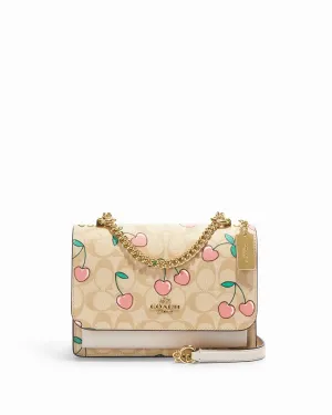 Coach Klare Crossbody In Signature Canvas With Heart Cherry Print