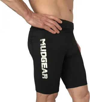 Compression Shorts - Black 6-inch Athletic Shorts with Inseam and Zipper Pockets for Running, Training, Other Sport