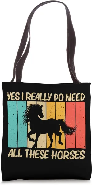 Cool Horse Design For Men Women Horseback Riding Horse Lover Tote Bag
