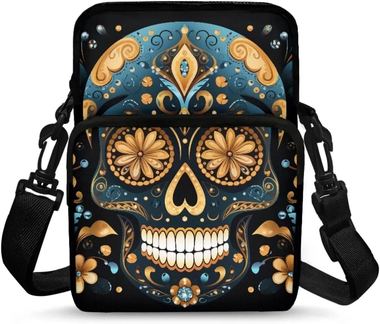 Crossbody Shoulder Bag for Kids Girls Boys, 2 Layer Travel Messenger Sling Bags