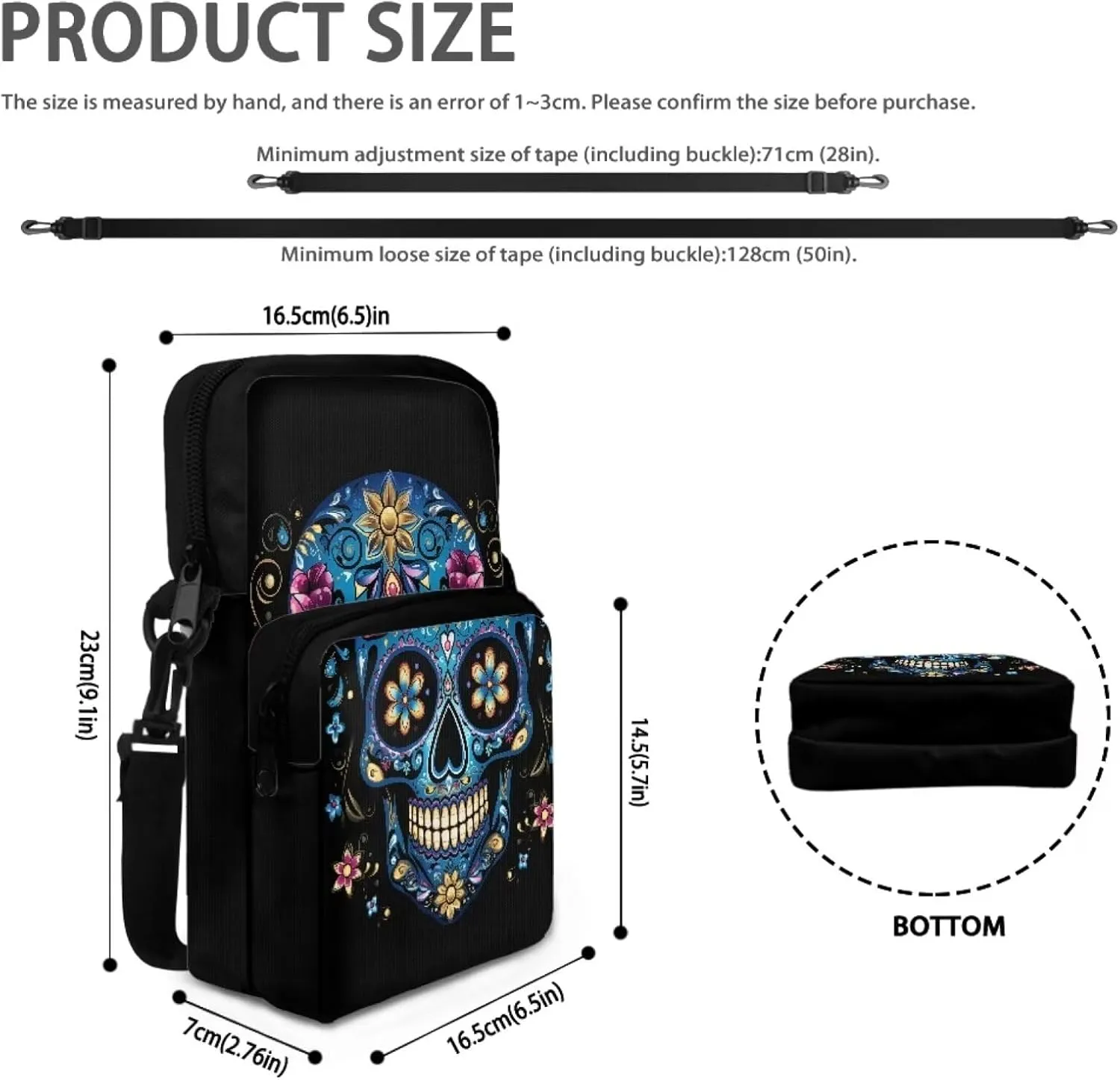 Crossbody Shoulder Bag for Kids Girls Boys, 2 Layer Travel Messenger Sling Bags