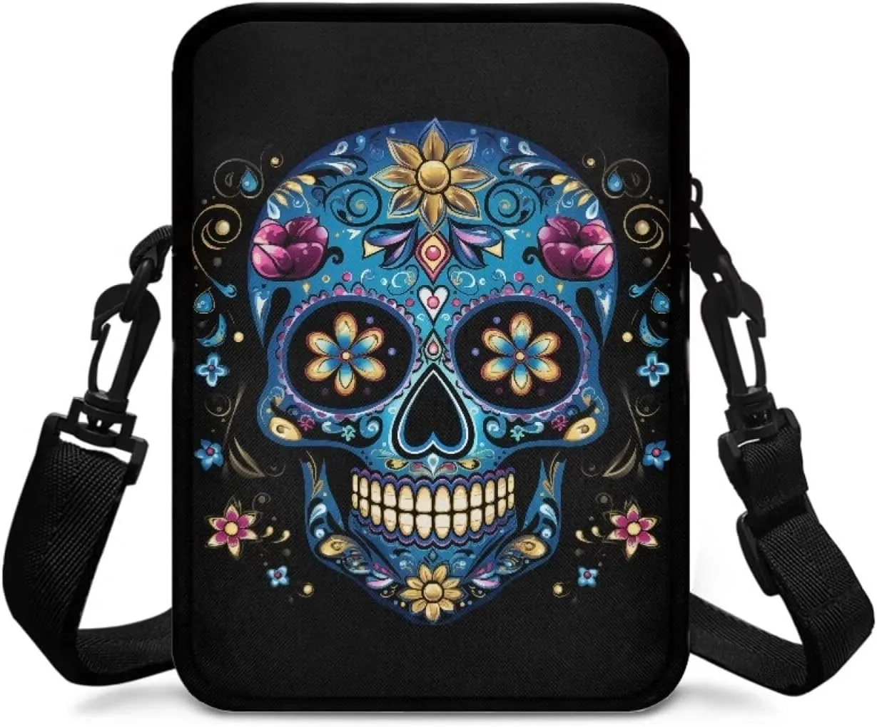 Crossbody Shoulder Bag for Kids Girls Boys, 2 Layer Travel Messenger Sling Bags
