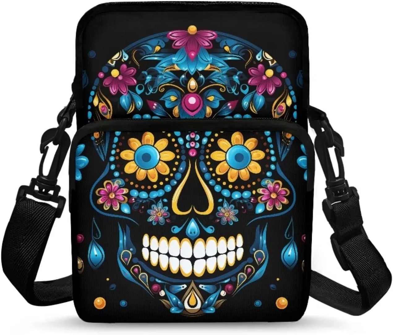 Crossbody Shoulder Bag for Kids Girls Boys, 2 Layer Travel Messenger Sling Bags