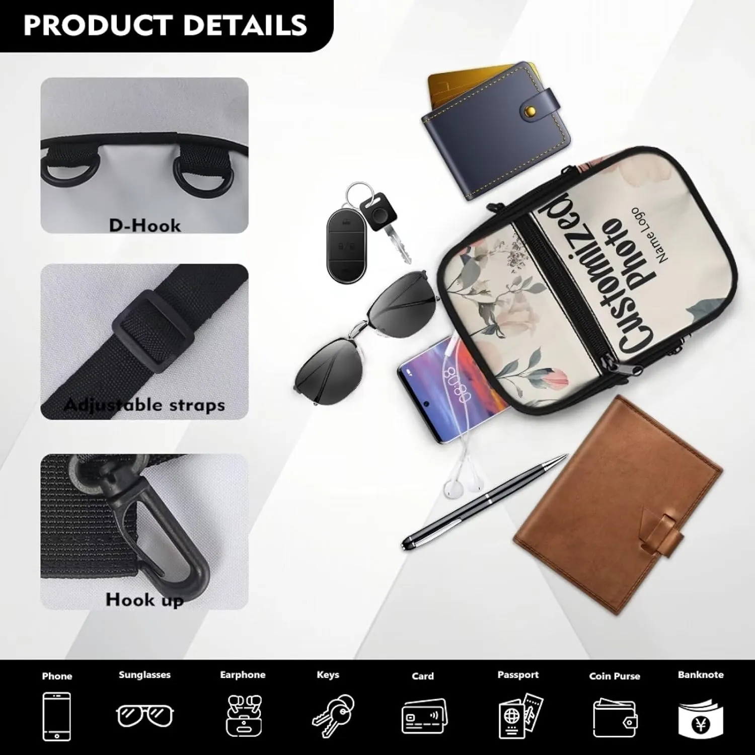 Crossbody Sling Bags Multiple Ways to Carry Fashion Waist Packs, Crossbody Bags, Belt Bag with Adjustable Strap