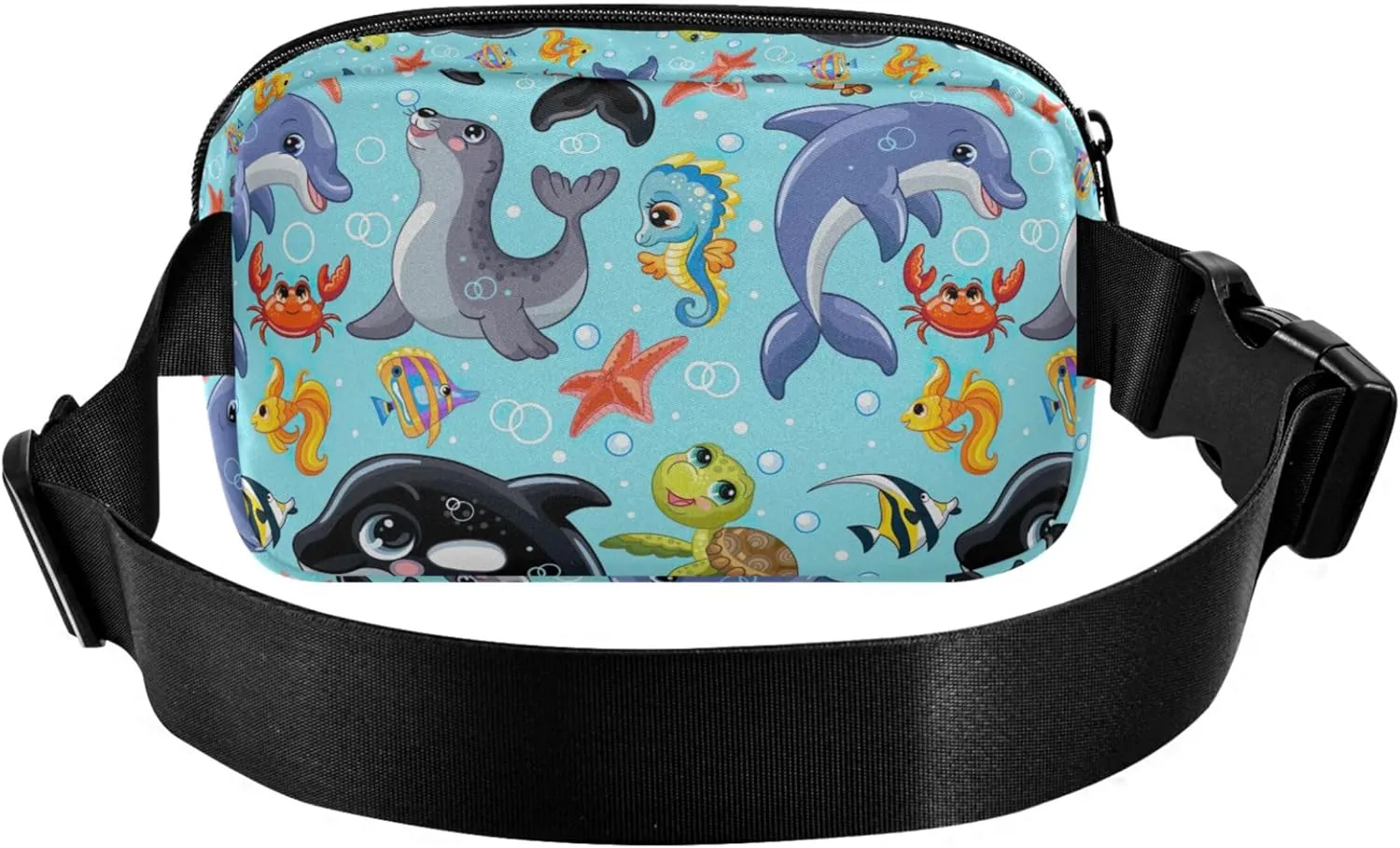 Cute Cartoon Dolphin Fanny Packs for Women Waterproof Belt Bag Hip Pouch Cute Travel Waist Pouch