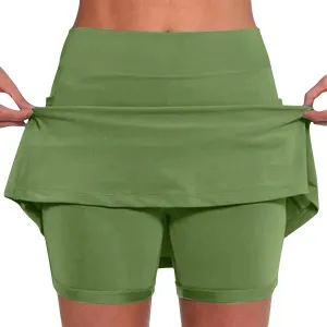 DDAPJ pyju Skorts for Women Plus Size Dressy Casual Athletic Golf Tennis Skirts 2025 Summer High Waist Skort Mini Skirt