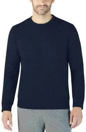 Eddie Bauer Mens Fleece Lined Crew Sweatshirt (US, Alpha, XX-Large, Regular, Regular, Black)