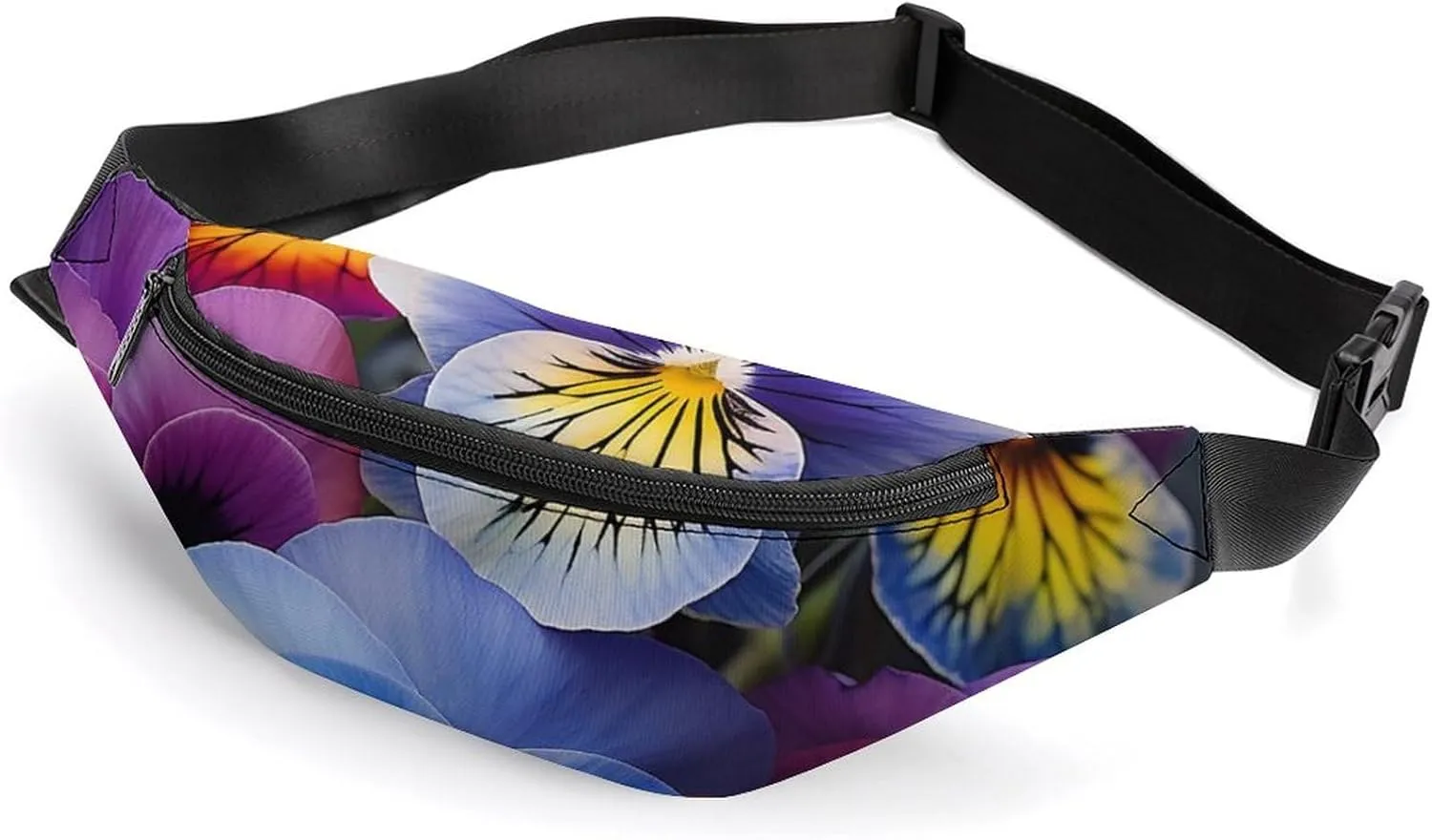 Fanny Pack for Men Women Pansy Perfectionprinted Crossbody Belt Bags Sports Waist Bag ForTravel Running Hiking Walking Workout, 36*15cm