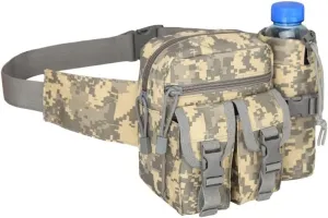 Fanny Pack Men's Belt Bag Nylon Mountaineering Water Bottle Mobile Phone Bag Outdoor Sports Mountaineering Camping Belt Bags (A)